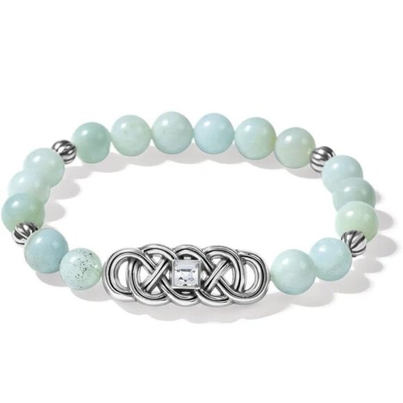 Brighton Interlok Lustre Amazonite Stretch Bracelet JF912A  $72 colorations vary - Picture 1 of 5